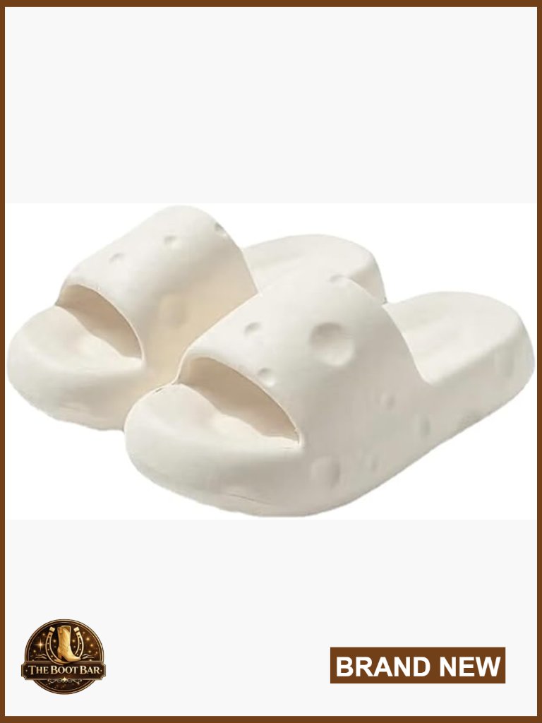 Cheese Design Platform Slippers - Indoor Outdoor House Shoes Pvc Non-Slip